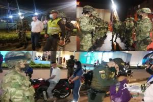 Continúan los patrullajes nocturnos del Ejército y Policía sobre la calle 60 de Ibagué