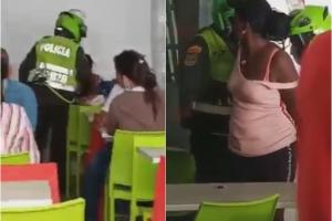 Mujer capturada por no pagar una sopa