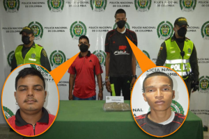 Capturados sujetos con 550 gramos de marihuana avaluada en dos millones de pesos