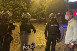 Autoridades evitan vandalismo nocturno en la capital del Huila