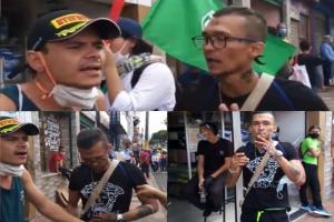 Guardia indígena entregó dos sujetos armados que amenazaban mujer en marchas de Ibagué