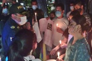 Comunidad realizó ‘Velatón’ respaldando a los policías en Ibagué