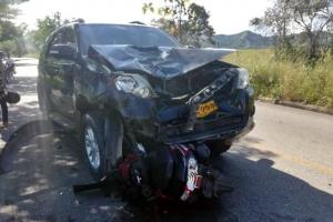 Accidente de tránsito involucra a camioneta del alcalde de Chaparral