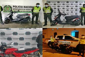 Recuperaron cuatro motocicletas robadas en San Luis, Armero – Guayabal, Honda e Icononzo