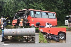 Conductor atrapado y varios lesionados dejó accidente en la Variante de Ibagué