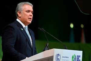 Iván Duque emite discurso en la COP26