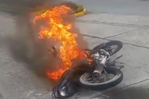 Le quemaron moto a una ‘rata’ en el Jordán 8ª etapa