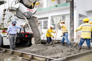 Obras de pavimentación en Ibagué