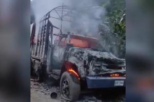 Incendio de camión en San Juan de la China habría sido provocado