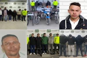 Capturan 122 personas mediante 70 operaciones simultáneas en Colombia