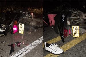 ¡Tragedia! Dos personas muertas tras choque de motos en Ibagué