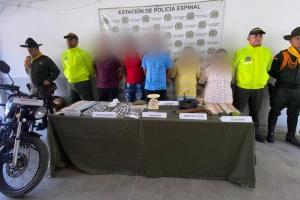 Desarticularon ‘Los del Alto’ peligrosa banda de microtraficantes que tenía azotado El Espinal