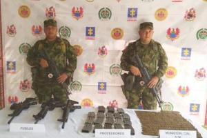  Decomiso de armamento en un depósito ilegal