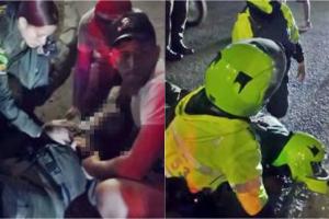 ¡Pronóstico reservado! Camioneta atropelló a pareja de patrulleros en Ibagué