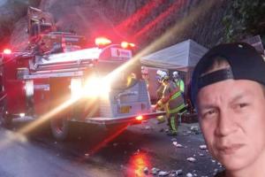 Identificaron al conductor que falleció carbonizado al incendiarse tractocamión en la vía a la Línea