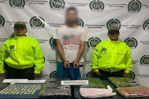 Cogieron a alias ‘Sobrino’ con 5 kilogramos de marihuana y otros alucinógenos en Mariquita