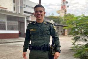 ¡Un milagro! A policía tolimense se le cayó una bala y al golpear el piso se activó incrustándose en su frente