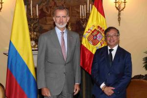 Rey Felipe VI de España y Gustavo Petro