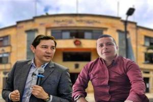 Andrés Fabián Hurtado, alcalde de Ibagué, José Edilson Pava, líder transportador