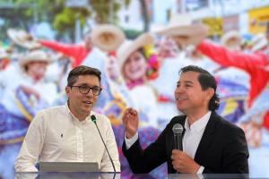 Diputado Marco Emilio Hincapié y Andrés Hurtado, alcalde de Ibagué