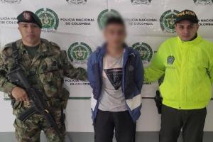 Ejército y policía dieron captura a un extorsionista en el corregimiento de Gaitania en Planadas