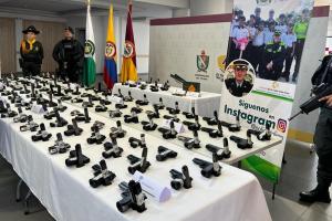Autoridades incautaron y destruyeron 128 armas traumáticas en el Tolima