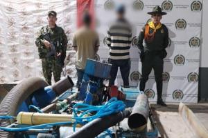 Autoridades efectuaron un duro golpe contra la minería ilegal en Chaparral