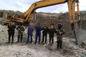 Dos personas capturadas por explotación ilícita de yacimiento minero en el municipio de San Luis