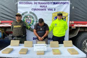 Marihuana que iba para el continente Europeo fue incautada en el norte del Huila.