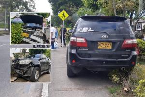 Tras violento accidente quedaron 6 personas heridas sobre la Guabinal