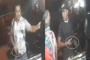 En video: Sujetos armados atracaron a clientes de un taller de moto en el barrio Jardín