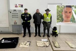 Tras las rejas Óscar Velásquez, tenía en la maleta 13.5 kilogramos de cocaína, sorprendido en el Aeropuerto Perales