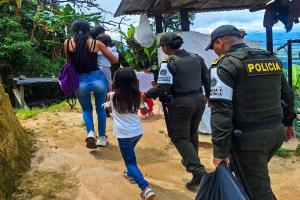 Rescataron de la violencia doméstica a una mujer sus tres hijas en la vereda San Cayetano