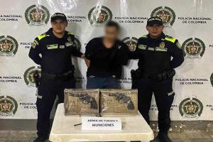 Atraparon a alias ‘Johan’ un venezolano con armas de fuego y munición en Melgar