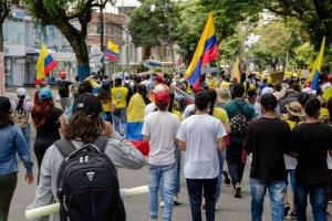Protesta en favor de Petro