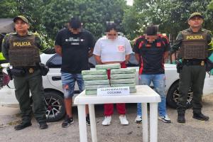 Cayeron tres presuntos narcotraficantes con gran cantidad de cocaína en Saldaña