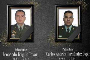Disidencias asesinan a comandante y patrullero de la Policía en Nátaga, Huila.