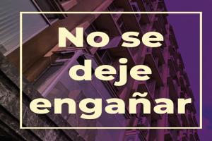 no se deje engañar