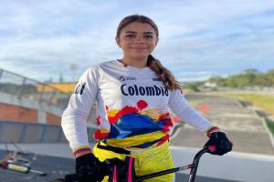 Natalia Mendieta, en el Campeonato Mundial de BMX UCI 2025 en Dinamarca