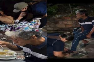 Adulto mayor rescatado barrio Independiente parte alta 