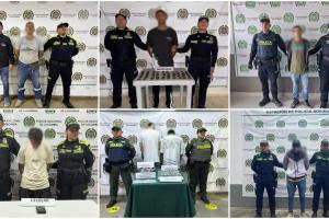Operativo simultáneo deja ocho capturados por homicidio, hurto y drogas en el Tolima