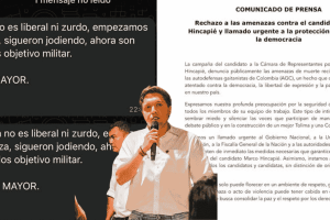Amenazas contra candidato Marco Hincapié