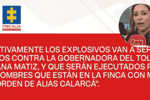 Fiscalía investiga plan criminal contra la gobernadora del Tolima