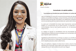 Cambio en el sector salud: renuncia aceptada y reconocimiento a la gestión