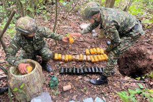 Hallan material de guerra que iba  ser utilizado para atentar contra la fuerza pública en el Huila