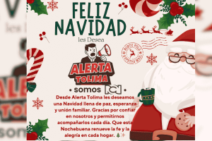Mensaje institucional de Navidad para los lectores del Tolima